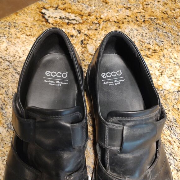 ECCO Mens Abel Black Monk Strap Weave Oxford Dress Shoe 601314 EUR 47 US 13-13.5 - Picture 10 of 12